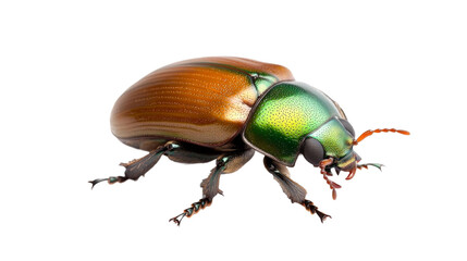 Japanese Beetle Isolated on White Background. Generative AI