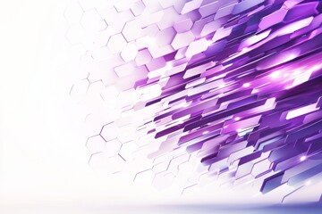 Fototapeta premium Abstract purple geometric shapes in dynamic motion against a light background., purple background