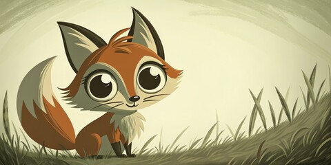 Obraz premium Beautiful Fox in Wild Habitat