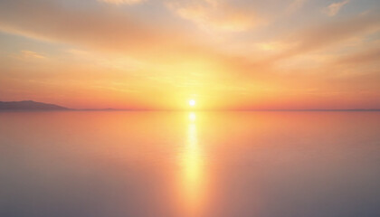 Obraz premium Serene Sunset in Warm Hues Representing Easter Hope with Copy Space