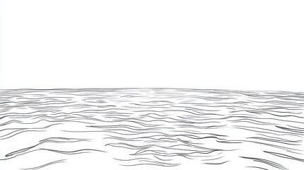 Abstract Line Drawing Of Ocean Waves