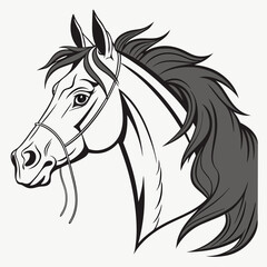 horse head vector