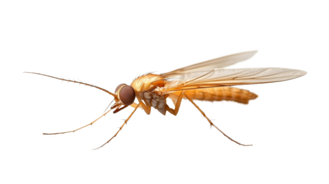 Crane Fly Isolated on White Background. Generative AI