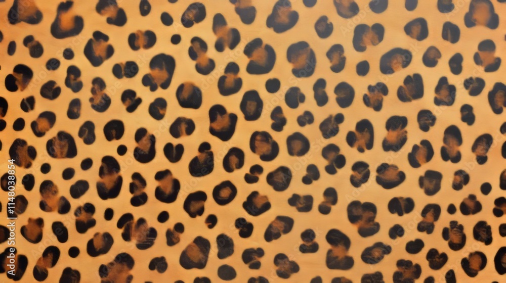 Poster authentic leopard print texture background design