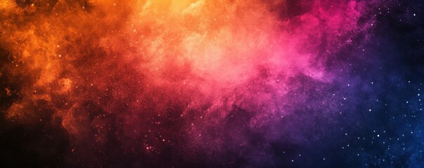 Fototapeta premium Dark grainy color gradient background purple red orange blue black glowing banner header abstract design