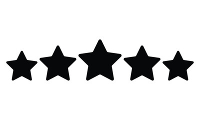 Five star rating icon isolated on transparent background. EPS 10