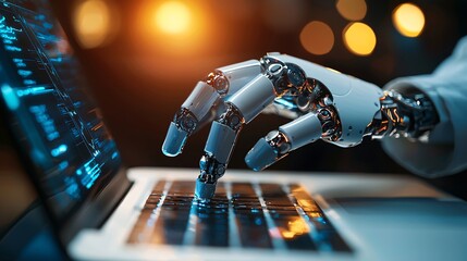 Team of medical researchers analyzing complex datasets to improve diagnostic precision using artificial intelligence Stock Photo with side copy space