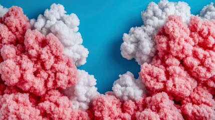 Fototapeta premium Abstract Pink and White Cloudscape Textured Background