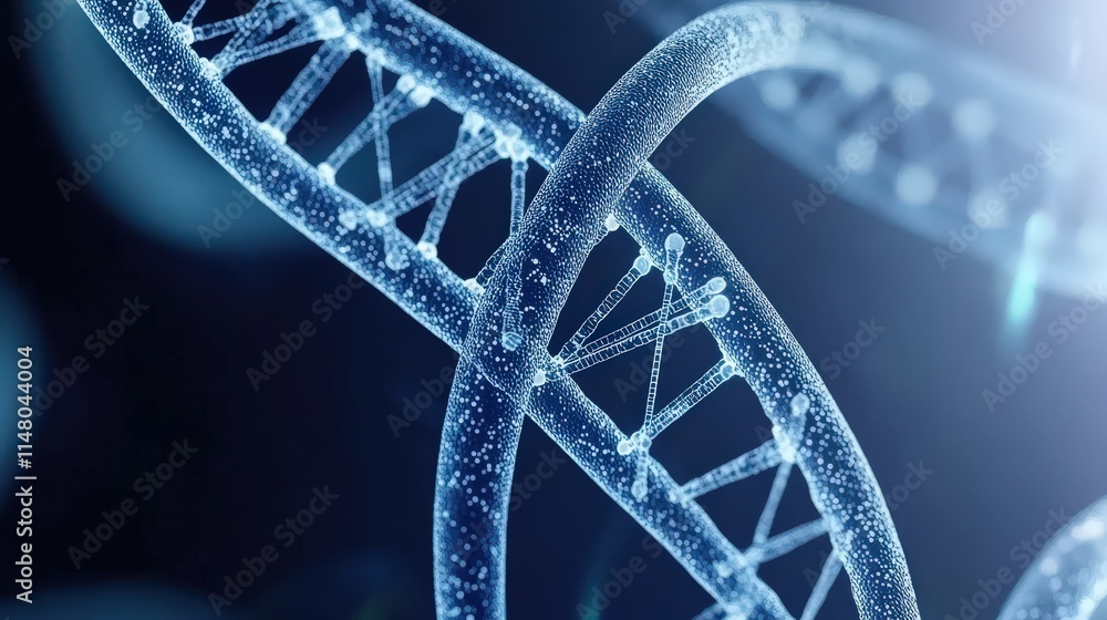 Aufkleber intricate close-up of a double helix structure representing dna molecular composition and genetic co