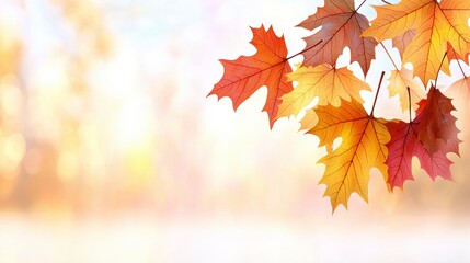 Autumn Leaves Border Frame  Fall Foliage  Nature Background  Copy Space