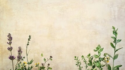 art cooking banner background; Italian herbs for home recipe