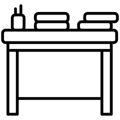Desk line icon style