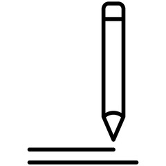 Pencil line icon style