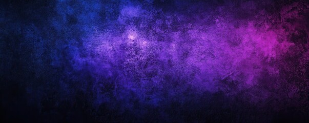 Dark purple blue black abstract grainy background, glowing vibrant color gradient shape, noise texture poster header banner cover design