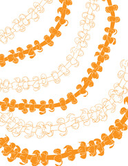 Hawaii puakenikeni lei orange vector hand drawing illustration  © Manjurul