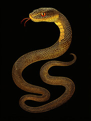 Fototapeta premium Snake element art illustration wallpaper