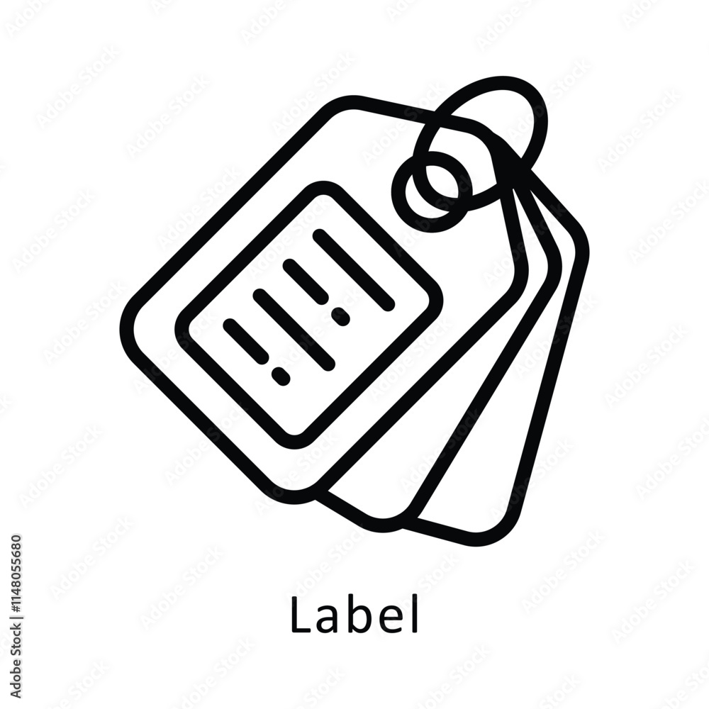 Poster label vector outline icon. eps 10 file