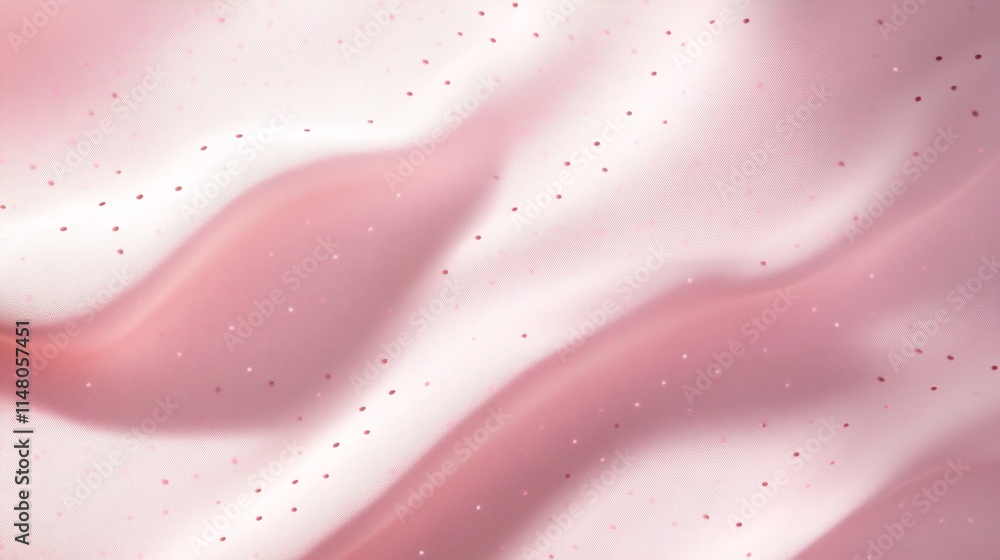 Poster elegant pink fabric with smooth waves and subtle glittering texture background