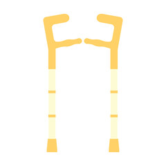Forearm crutches illustration from health pack