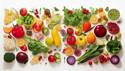 Healthy food in a bowl on a white background. Breakfast with morning sunlight. Healthy concept.