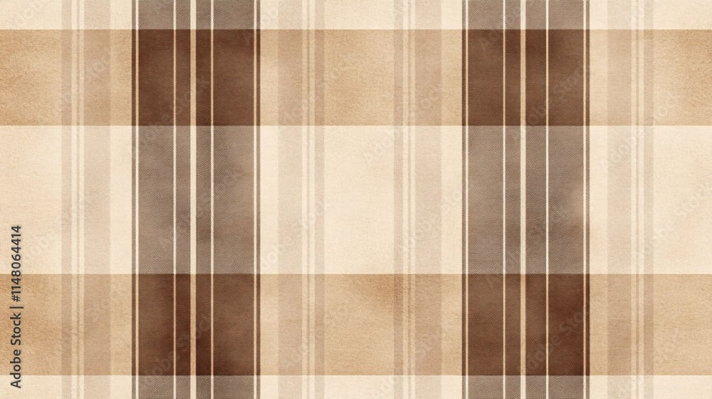 Poster elegant brown and beige plaid background textile pattern for design projects
