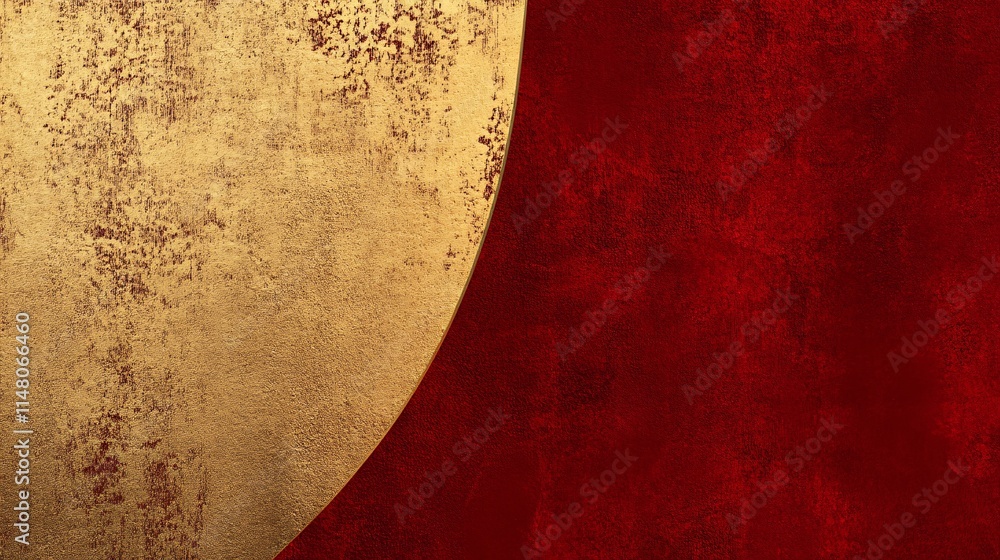 Poster Elegant Red and Gold Abstract Background with Textured Finish for Design Projects