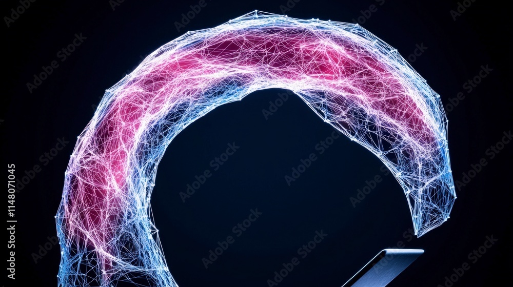 Poster abstract network connection global it support digital technology computer