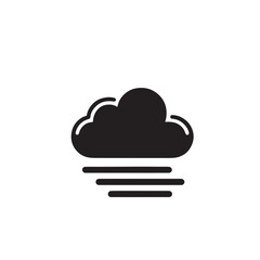 Fototapeta premium Cloud with wind blowing icon.