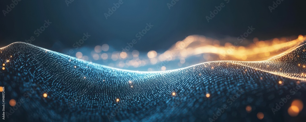 Leinwandbilder abstract digital data background with interconnected binary code patterns, futuristic network struct