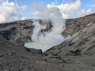 mount aso crater 