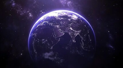 Obraz premium Earth's Night Lights A Cosmic Perspective of Urban Glow