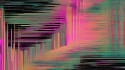 Uncommon Design in Abstract Digital Animation showcasing Pixelated Noise and Damage Effects