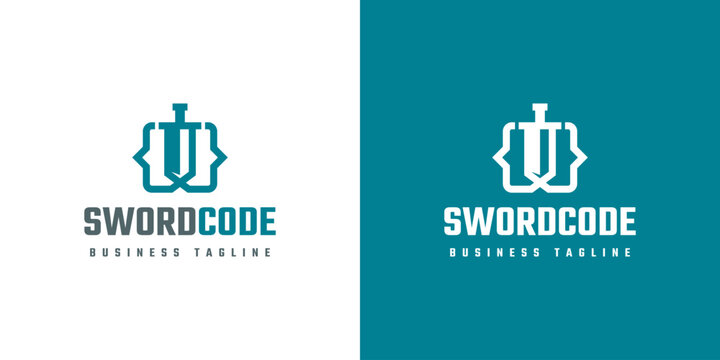 sword code logo vector