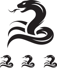 Cobra snake logo design template.