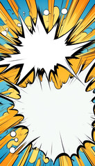 Colorful explosion of creativity with empty speech bubbles