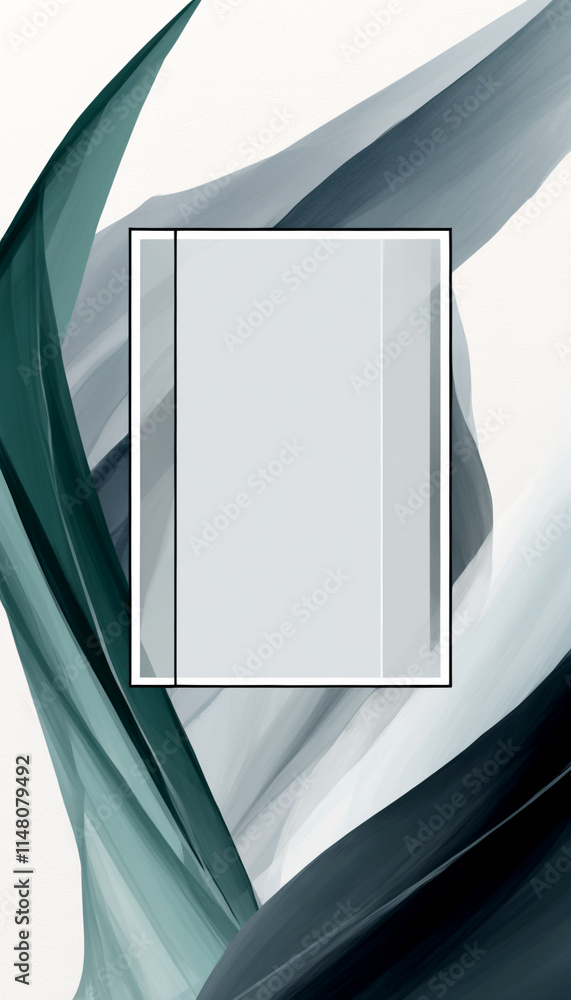Poster abstract fluid shapes creating a serene visual experience