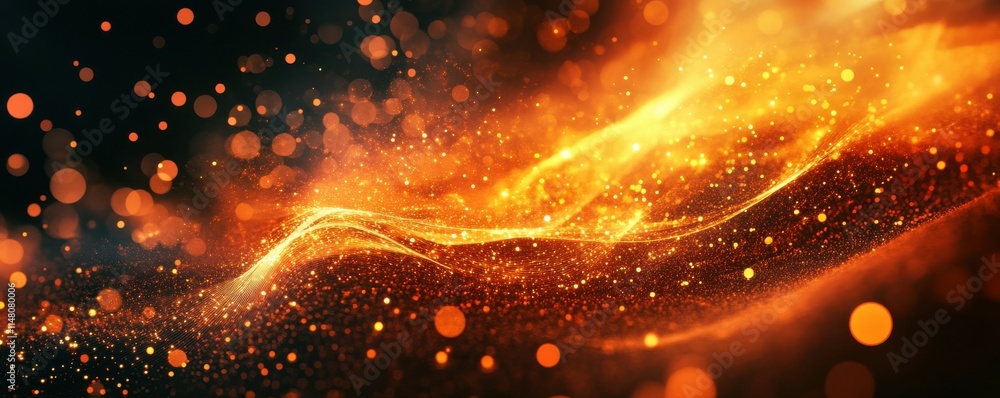 Poster abstract firework background with free space for text