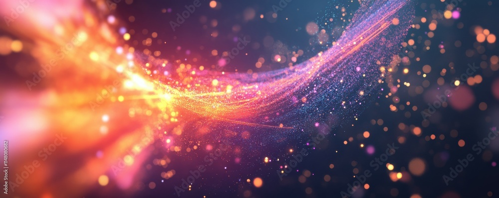 Poster abstract fireworks background and space for text