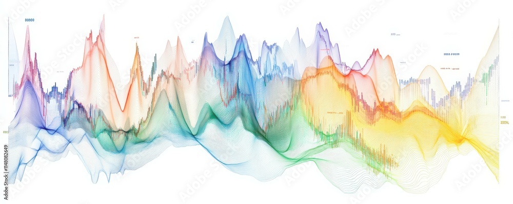 Poster isolated high-resolution financial analysis graphs displaying market trends and data insights on a w