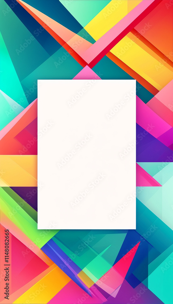 Aufkleber vibrant abstract background with colorful geometric patterns