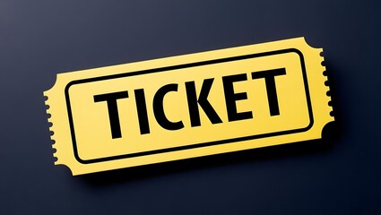 Admit One ticket label concept for airport travel, featuring a vintage design with Europe and America destination symbols, ideal for tourism, business travel, and holiday vacation