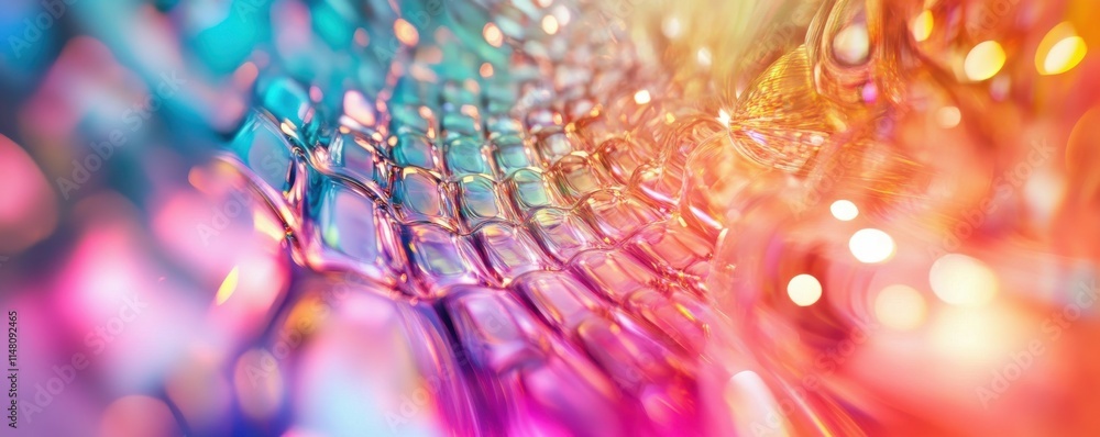 Poster abstract holographic background with vibrant colors creating a modern and stylish design