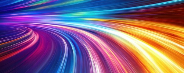 abstract light trails, colorful background, dynamic motion, vibrant colors