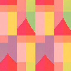 Vibrant Geometric Pattern: Playful pastel hues and bold geometric shapes create a dynamic and modern design. Ideal for backgrounds, textiles, and branding. 