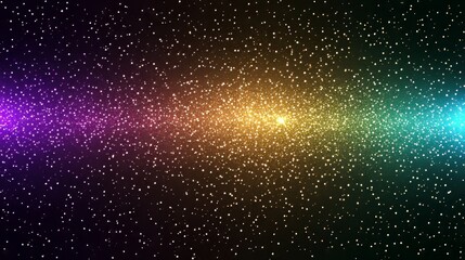 Glittering Galaxy Nebula Cosmic Dust Rainbow Colors