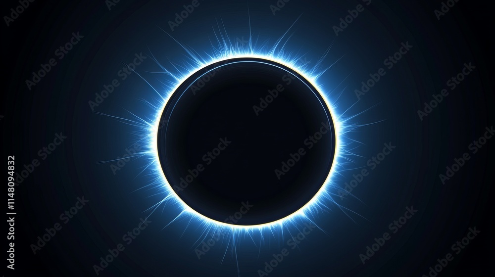 Poster glowing celestial orb abstract background design