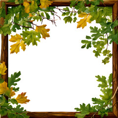 framed foliage natural elements like overhanging 
branches framing a scene of leaves gently falling