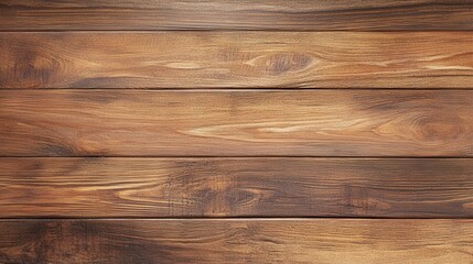 Fototapeta premium Rich Brown Wooden Planks Horizontal Texture
