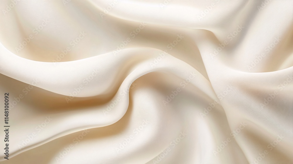 Aufkleber soft cream fabric texture with elegant flowing waves for background design