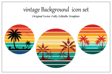 Vintage background nature silhouette style vector illustration.